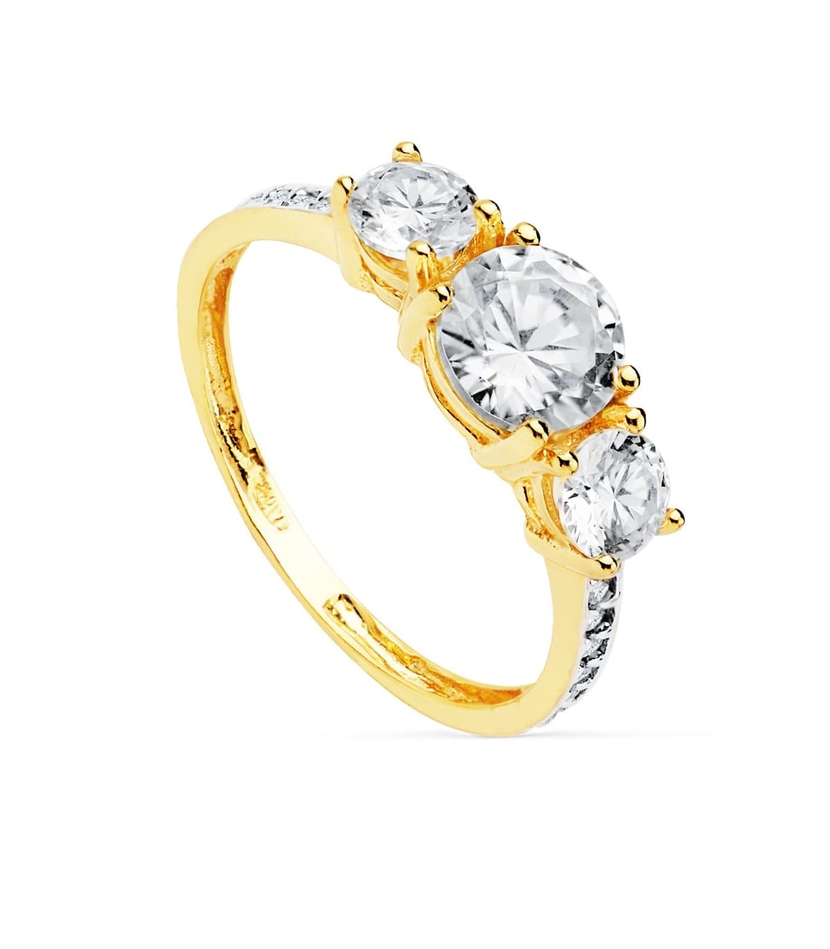 Anello Trilogy oro 18kt Gretha da donna, ideale per proposta di matrimonio