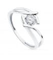 Solitaire Femme Or Blanc 18K Zurich