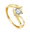 Solitario donna oro giallo 18kt Zurich
