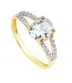 Solitär Ring mit Zirkonia Gold 18K /750er 19498-oa
