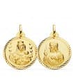 Skapulier-Medaille Madonna Karmel/ Herz Jesu 18K P5003-224