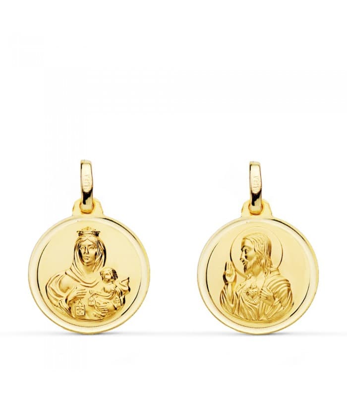 Scapulaire V. du Carmel/Sacré Coeur 18K 16 mm