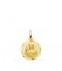 Médaille Sacré-Cœur de Jésus Or 18K 14 mm Sculptée