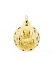 Runder Anhänger Jesus Gold 18 Karat P5001-324