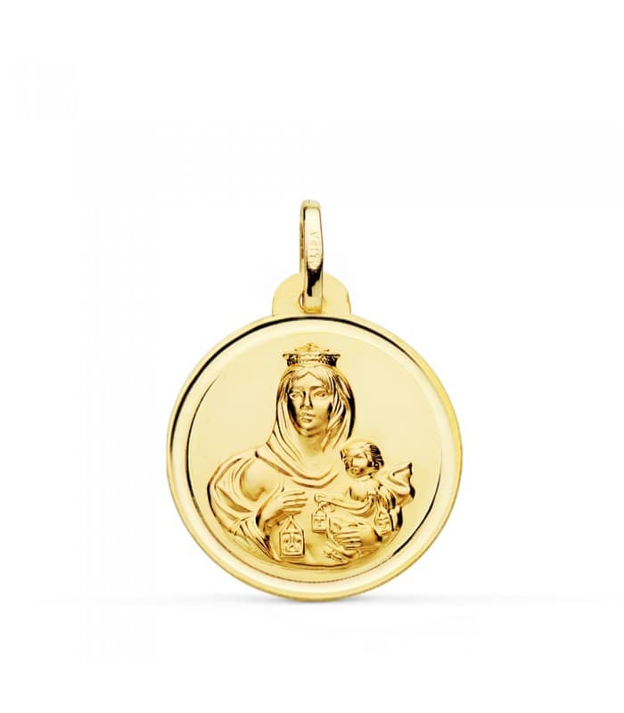Medalla Virgen Carmen bisel 22mm - comprar joyas online