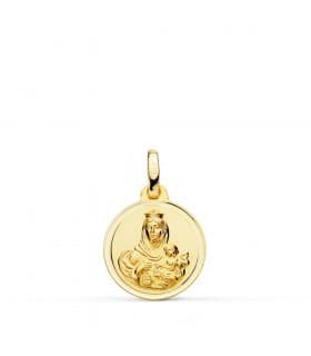 Medalla Virgen Carmen bisel 14mm - comprar joyas online