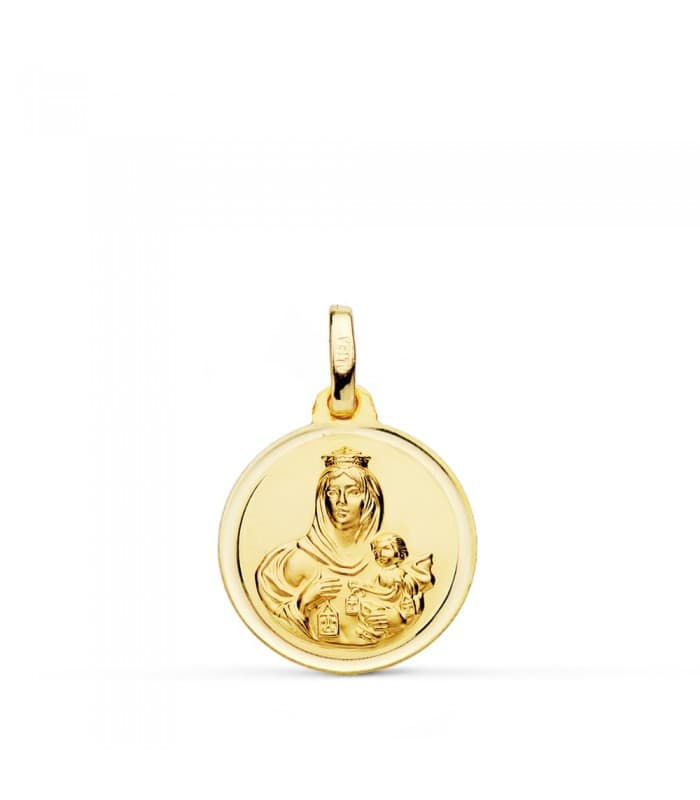Medalla Virgen Carmen bisel 16mm