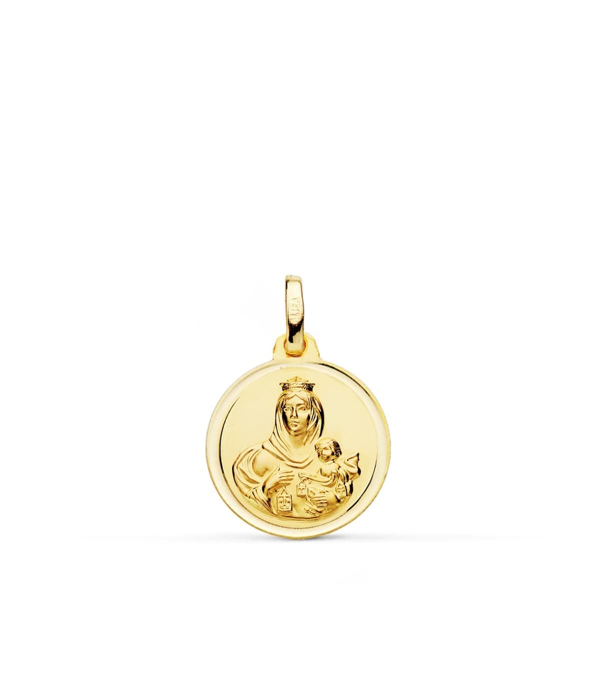 Medalla Virgen Carmen bisel 16mm