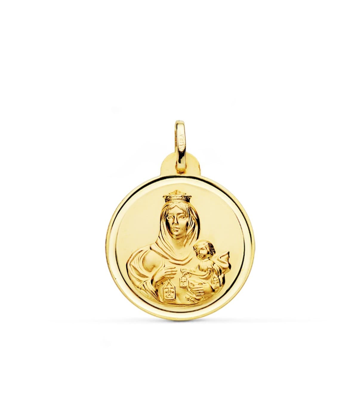 Medalla Virgen Carmen bisel 24mm