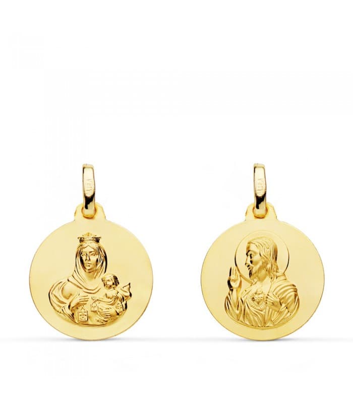 Scapulaire V. Carmel et C. de Jésus Or 18K 16 MM