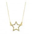 Collier femme Little Star or jaune 18K 45 cm