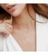 Collar mujer 5 Stars oro amarillo 18K 45 cm Gargantilla moda estrellas collares modernos