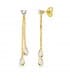 Pendientes con cadena | Pendientes Colgantes de Mujer Drops Oro Amarillo 18K
