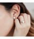 Pendientes de mujer Victoria Oro Blanco 18 Kts Circonita en Garras pendientes boda novia