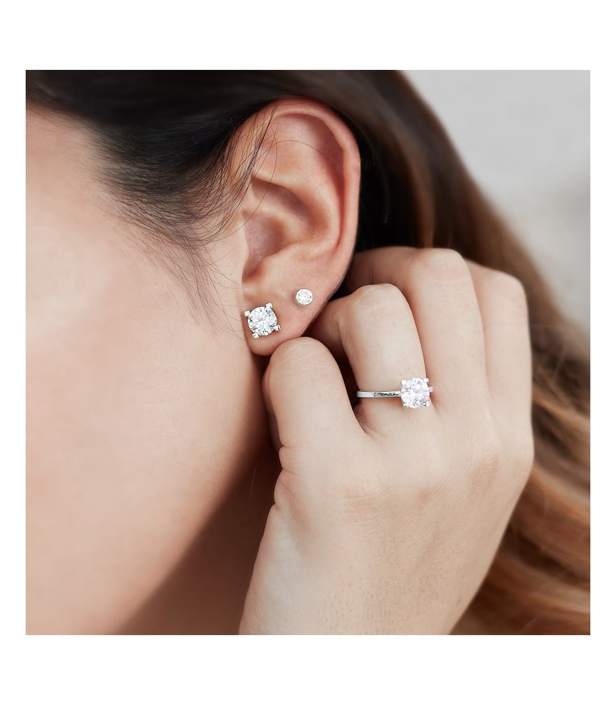 Solitaire blanc Victoria 18 Carats