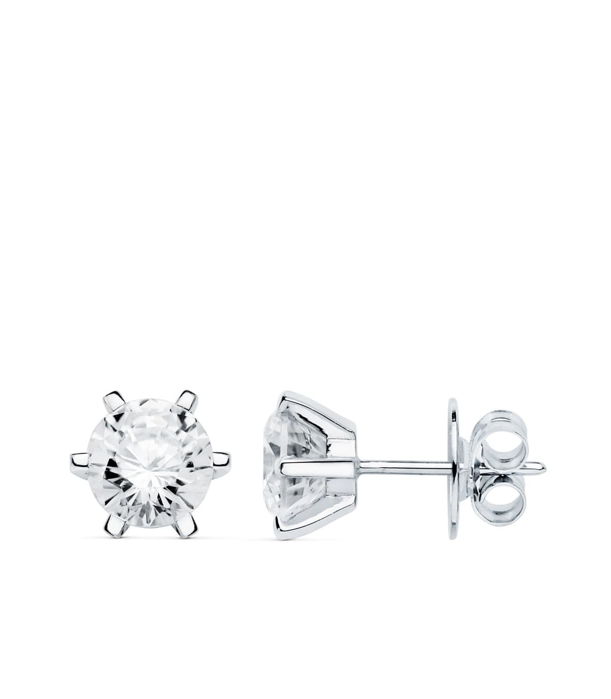 Boucles d'oreilles femme Irache Or Blanc 18K