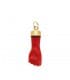 Pendentif Main Rouge Or Jaune 18k