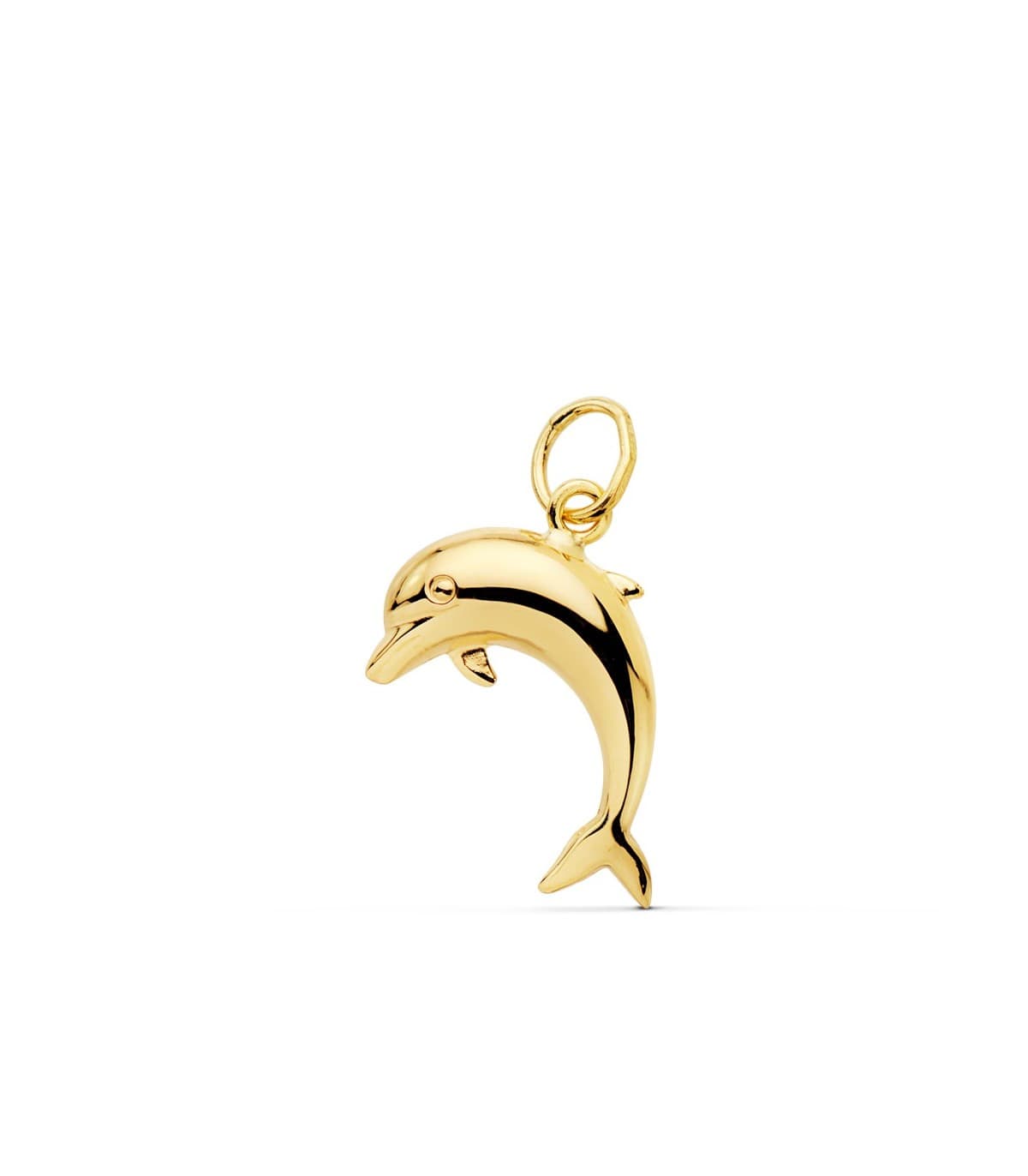 Pendentif Dauphin chance Or Jaune 18k 17 mm