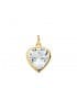 Colgante Corazón Chatón Oro Amarillo 18k 10 mm Charm punto de luz romántico San Valentín