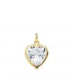 Colgante Corazón Chatón Oro Amarillo 18k 10 mm
