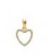 Ciondolo Cuore con pavé di zirconi, oro giallo 18kt 13 mm - Gioielli San Valentino, amore.
