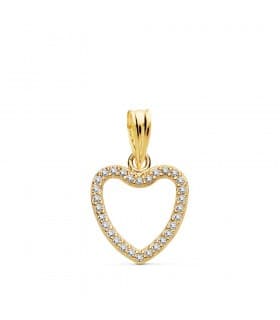 Colgante Corazón Slim Oro Amarillo 18k 13 mm