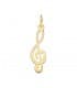 Colgante mujer Clave de Sol Música Oro Amarillo 18k 21mm. Alda Joyeros