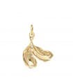 Colgante Plumas Oro Amarillo 18k 17 mm