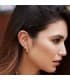 Aros Huecos trenzados ondulados tallados Brillo Oro Amarillo 18 Kilates pendientes mujer largos colgantes