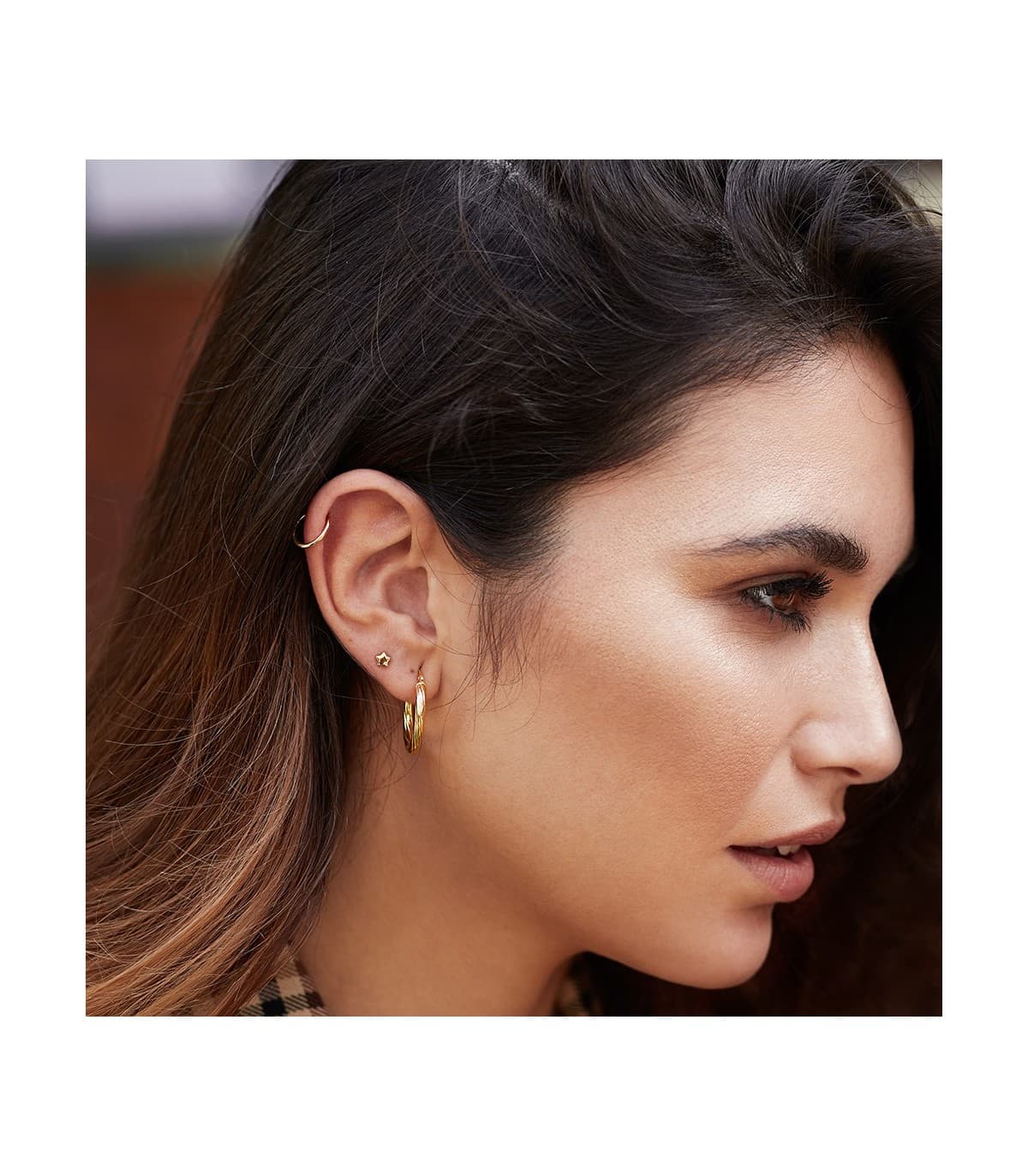 Créoles pour femme Creuses Brillant Or Jaune 18 K 21 MM