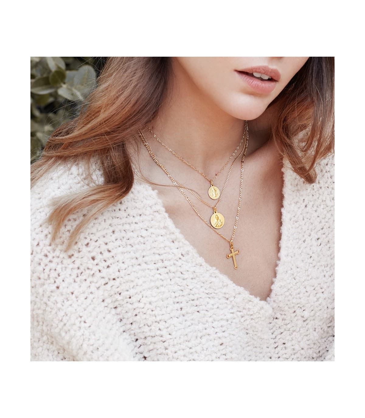 Medalla Escapulario San Benito Monje Oro 18k 14mm medalla religiosa comunion bautizo niña mujer hombre