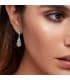 Boucles d'oreilles pour mariée Or blanc 18k Diamantées