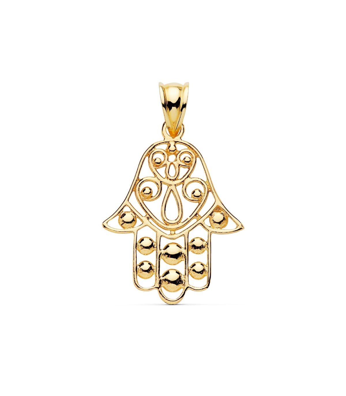 Pendentif Main de Fatma Hamsa Or 18K 27 mm