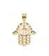 Ciondolo della Mano di Fatima traforata oro 18kt 20 mm - Gioielli e ciondoli portafortuna