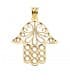 Colgante Mano de Fátima 30 mm Amuleto Hamsa Oro 18 ktes - Alda Joyeros