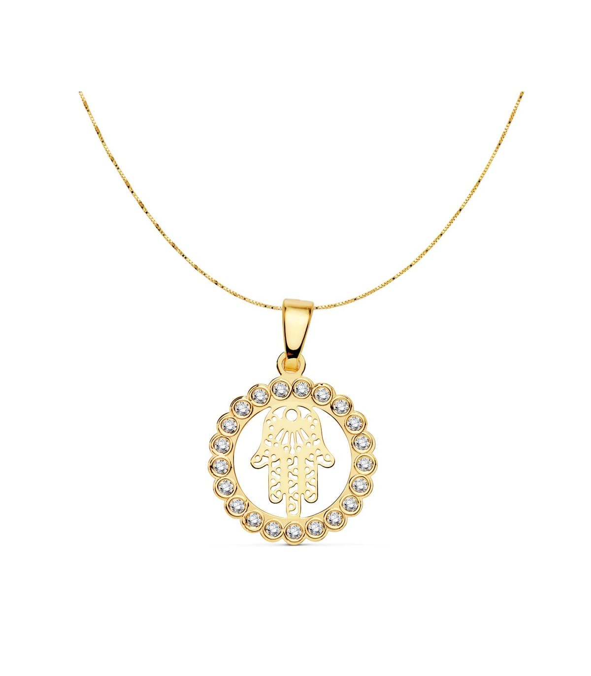 Collier Main de Fatma Hamsa Or 18K