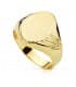 Anello chevalier Romeo da uomo oro giallo 18kt ovale