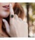 Anillo Sello mujer Piero Oro Amarillo 18 Kilates Piedra Oval Ónix Negro Sello Hombre elegante
