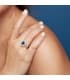 Bague avec diamants pureté SI. Bague pour femme avec saphir en or blanc. Bijoux en ligne.