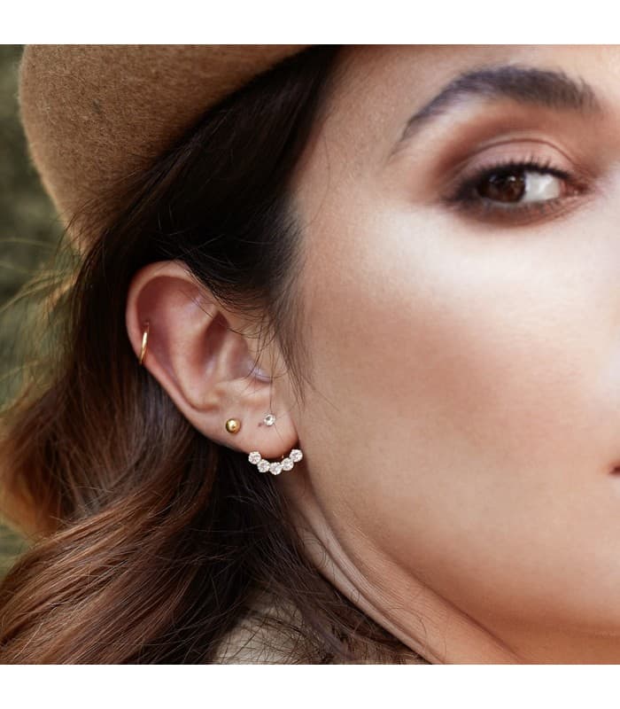 Ohrstecker Ear Jacket - Ear Cuff | Ohrringe Gold Damen aus 18 karat 18952