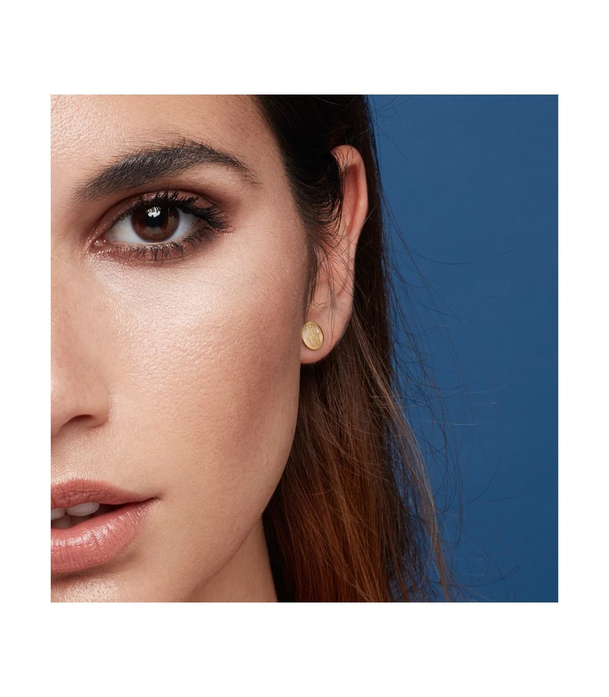 Hamsa Ohrstecker | Fatima-Hand Ohrringe Perlmutt aus 750 Gold 18809