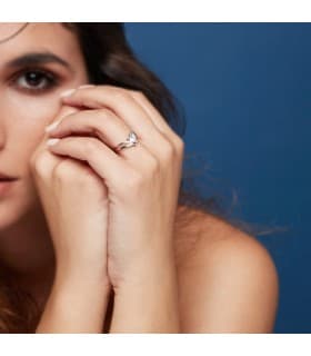 Solitario Mujer Oro Blanco 18K Zurich anillo de compromiso boda novia elegante
