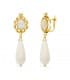 Boucles d'oreilles Pendantes Yaiza Ivoire Or Jaune 18K 38mm