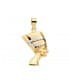 Medalla Colgante Nefertiti Oro bicolor 18 kilates 19 mm Unisex