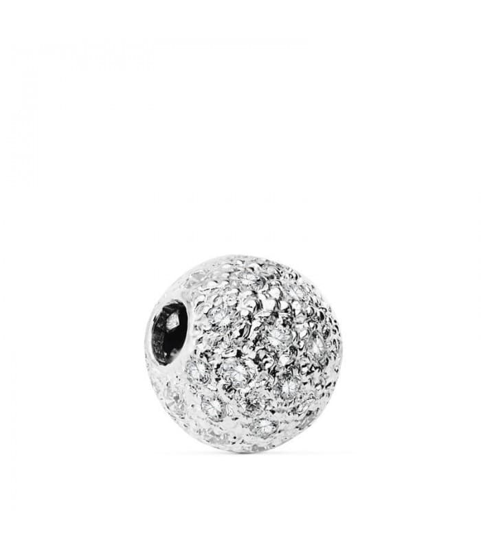 Colgante Bridal Bola Oro Blanco 18 kts 11mm Gargantilla novia Collar mujer Joyas nupcial