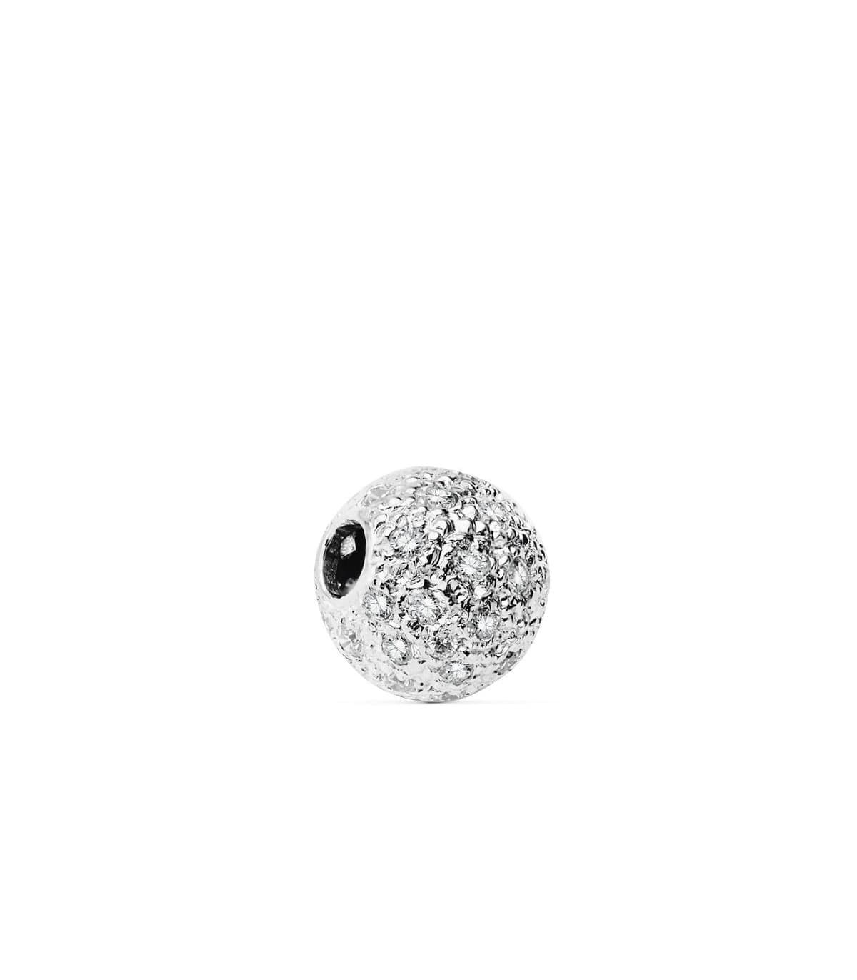 Colgante Bridal Bola Oro Blanco 18 kts 11mm Gargantilla novia Collar mujer Joyas nupcial