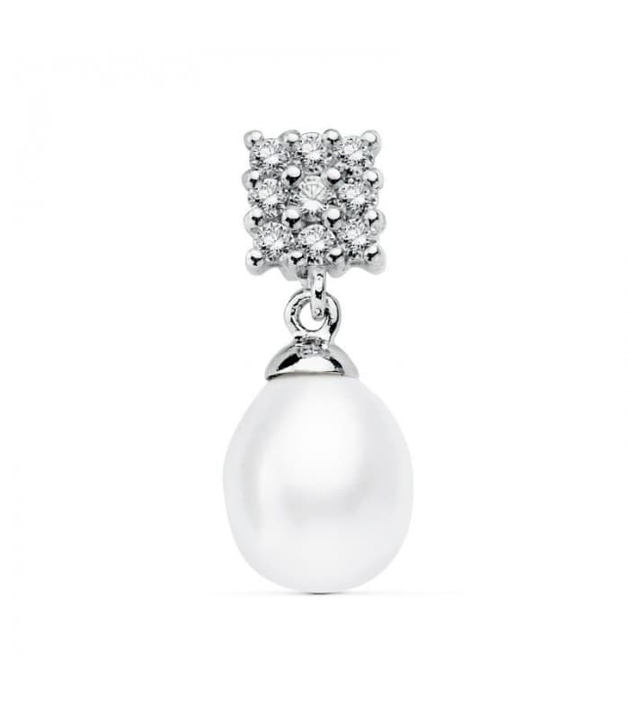 Colgante Nupcial Vega Oro Blanco 18 kts Perla Cultivada Joyería online Gargantilla Novia