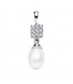 Colgante Nupcial Angus Oro Blanco 18k Perla Cultivada