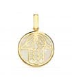 Ciondolo Mano di Fatima Madreperla oro giallo 18kt 18mm