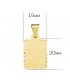 Chapa Tallada Rectangular Oro Amarillo 18 Kilates placa grabado foto laser joya personalizada